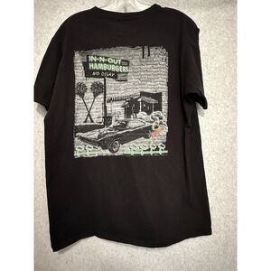 In-N-Out Burger Shirt Mens Medium Black Texas Hamburgers Car Graphic Tee